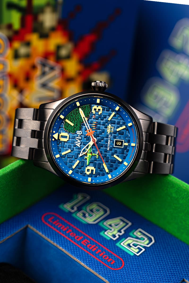 AVI-8 x Capcom Flyboy 1942 Automatic Pixel Limited Edition Watch Release Info