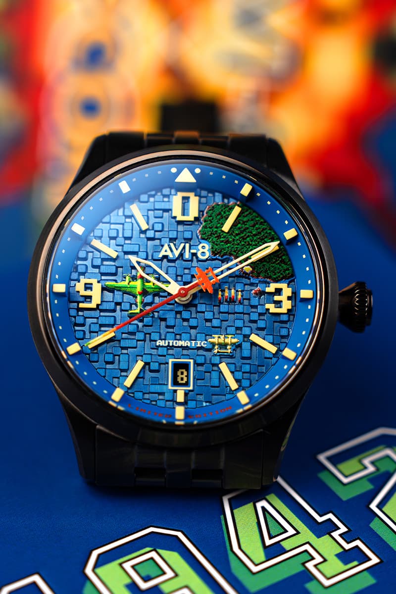 AVI-8 x Capcom Flyboy 1942 Automatic Pixel Limited Edition Watch Release Info