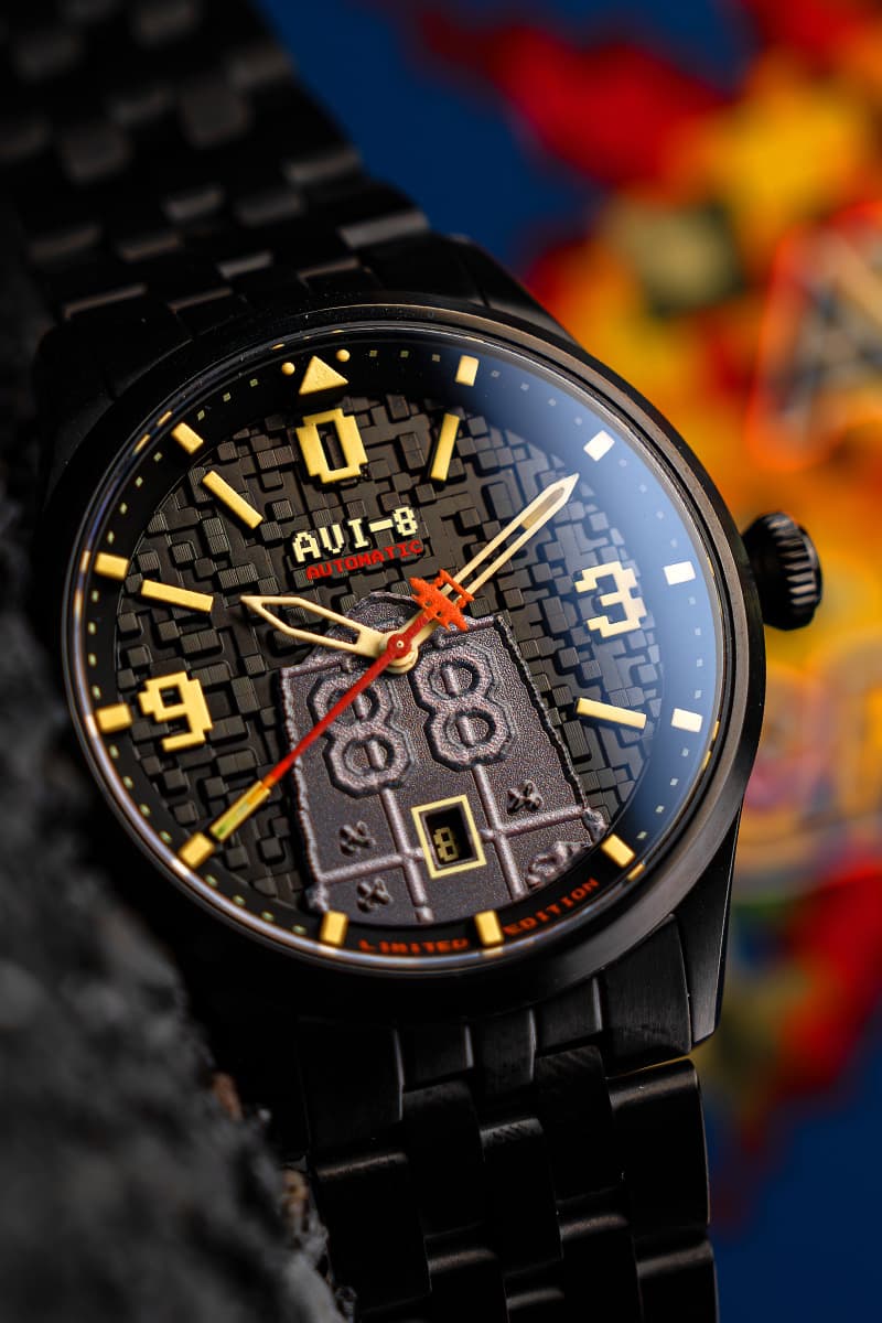 AVI-8 x Capcom Flyboy 1942 Automatic Pixel Limited Edition Watch Release Info