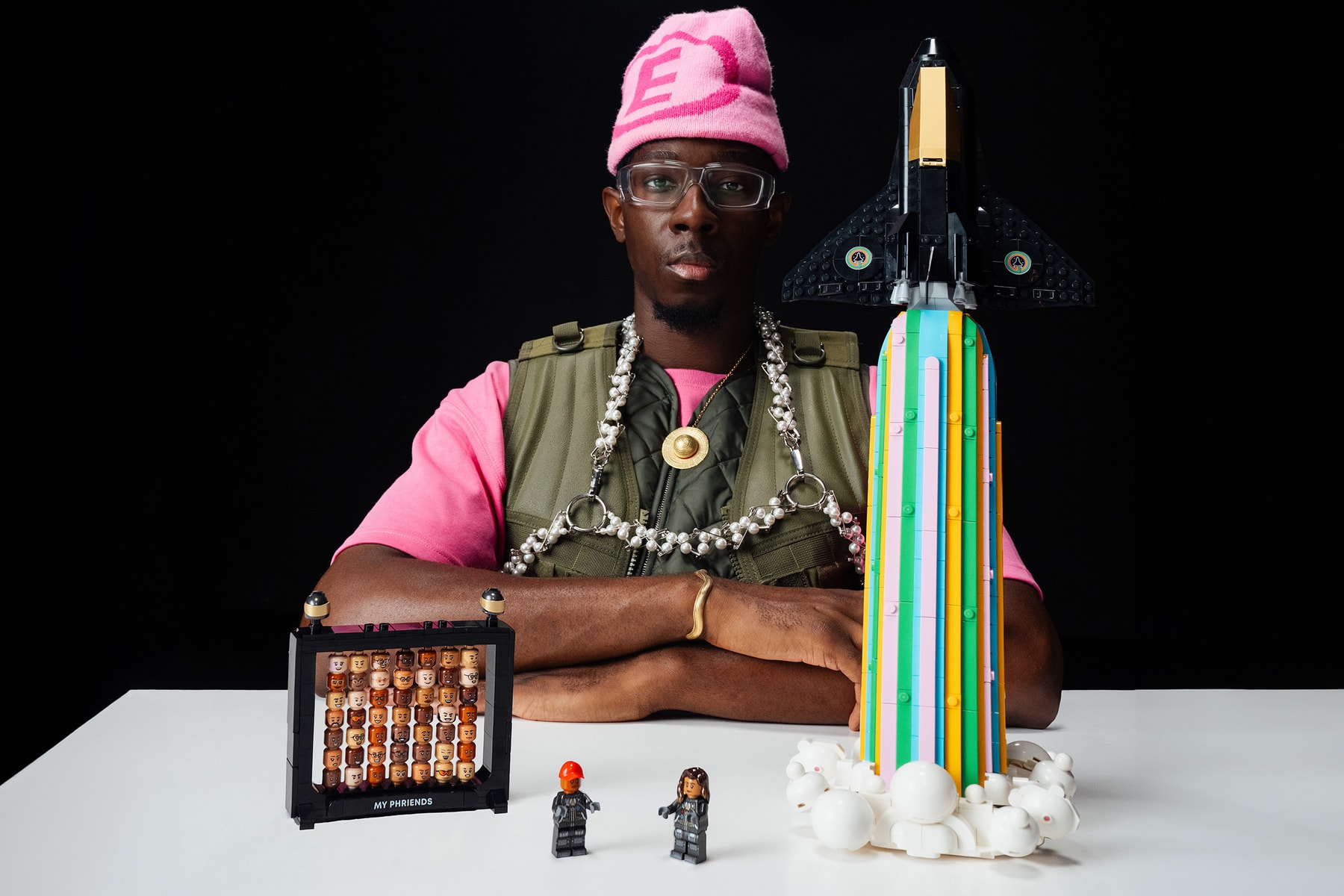 lego group pharrell williams jean jacques ndjoli paris france congo over the moon exclusive collaboration set creativity fashion vibrant color campaign video interview feature