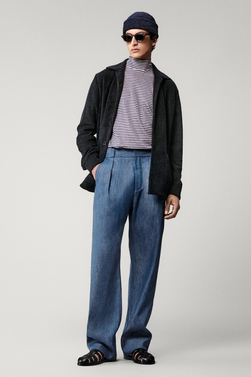Loro piana sping summer 2025 linen solbiati outerwear blazers spagna cashmere chambray shirt milan fashion week exhibition bermuda shorts anorak nature