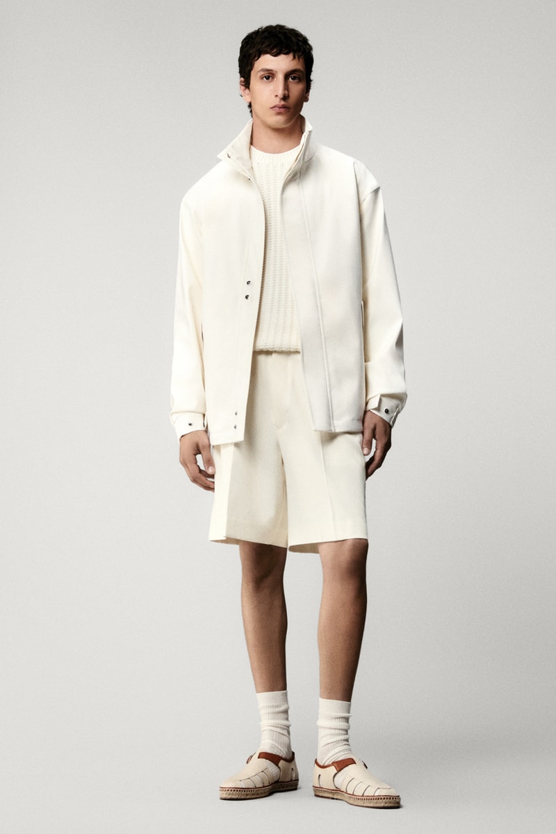 Loro piana sping summer 2025 linen solbiati outerwear blazers spagna cashmere chambray shirt milan fashion week exhibition bermuda shorts anorak nature