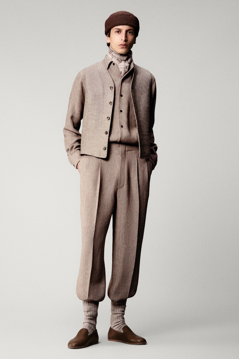 Loro piana sping summer 2025 linen solbiati outerwear blazers spagna cashmere chambray shirt milan fashion week exhibition bermuda shorts anorak nature