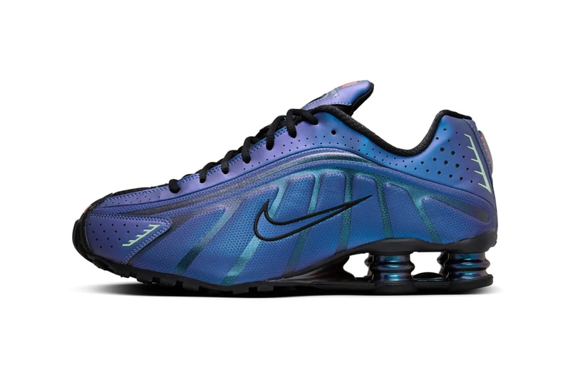 Official Look at the Nike Shox R4 "Iridescent" HQ3446-001 october fall 2024 release info modern twist