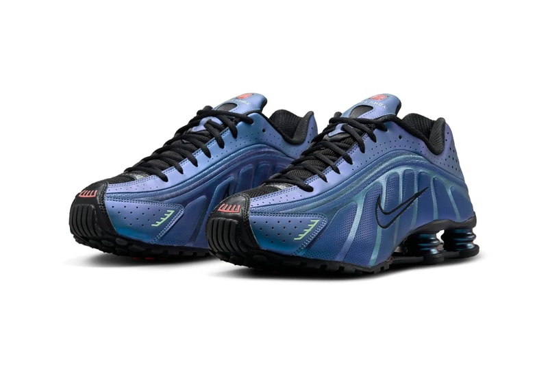 Official Look at the Nike Shox R4 "Iridescent" HQ3446-001 october fall 2024 release info modern twist