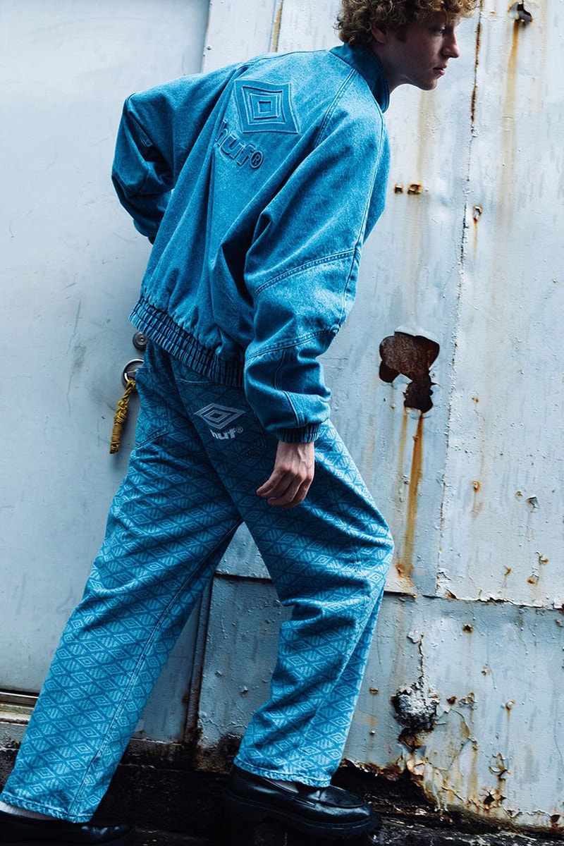 HUF x Umbro Team Up Once Again on Capsule collab release info price jp japan website price kit jersey soccer football denim jacket baggy uk 