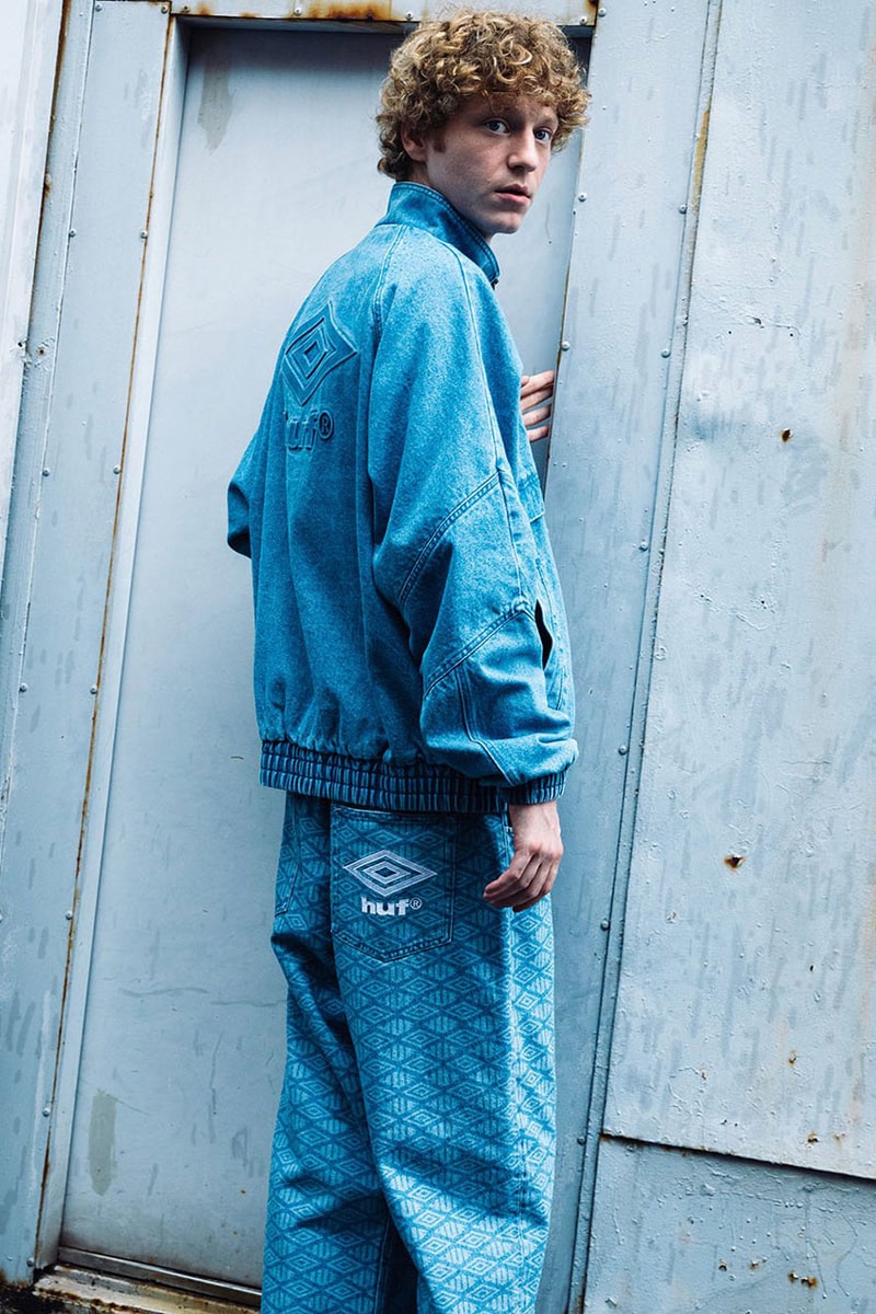 HUF x Umbro Team Up Once Again on Capsule collab release info price jp japan website price kit jersey soccer football denim jacket baggy uk 