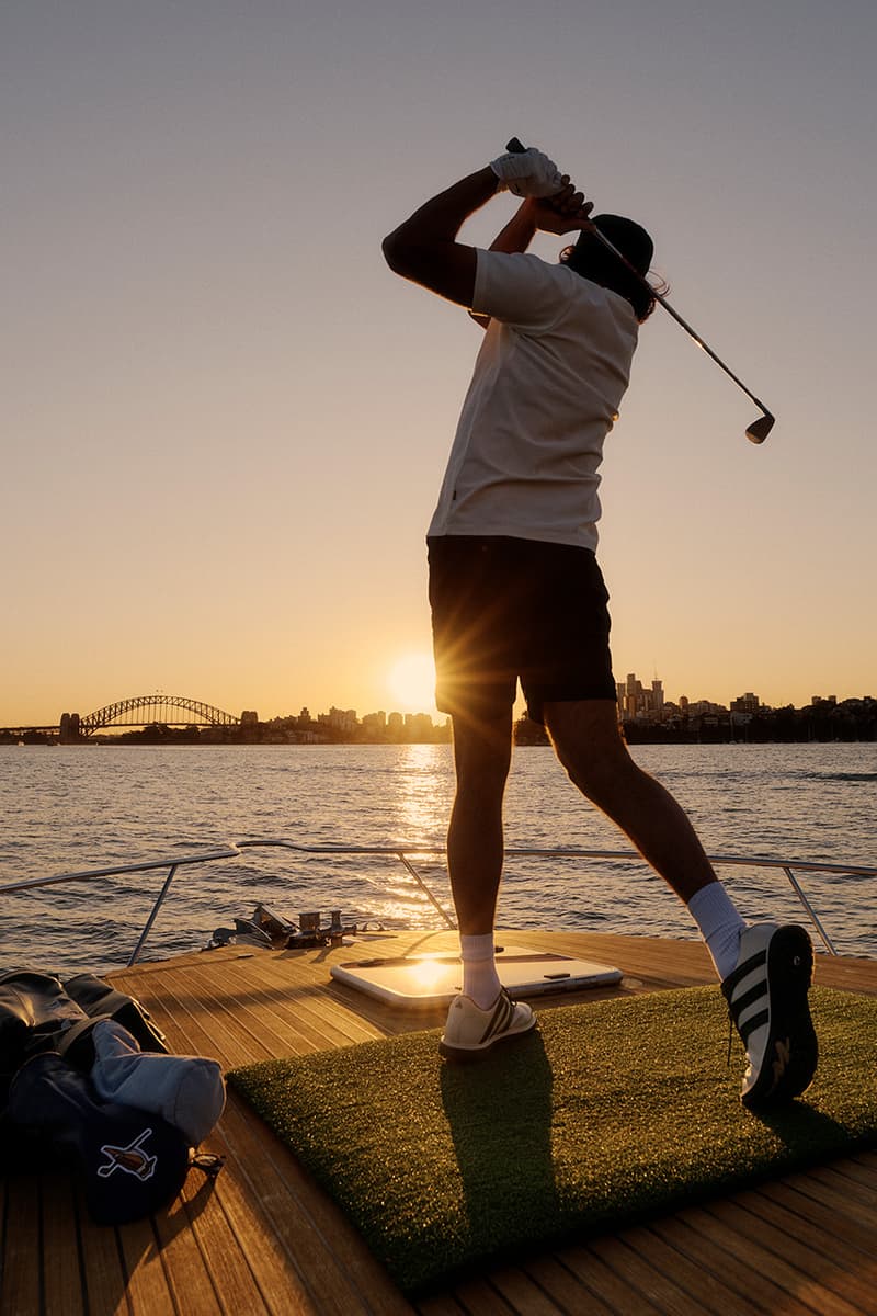 walker golf things adidas mc z traxion boost collection collaboration shoe polo shirt quarter zip sydney harbor australia