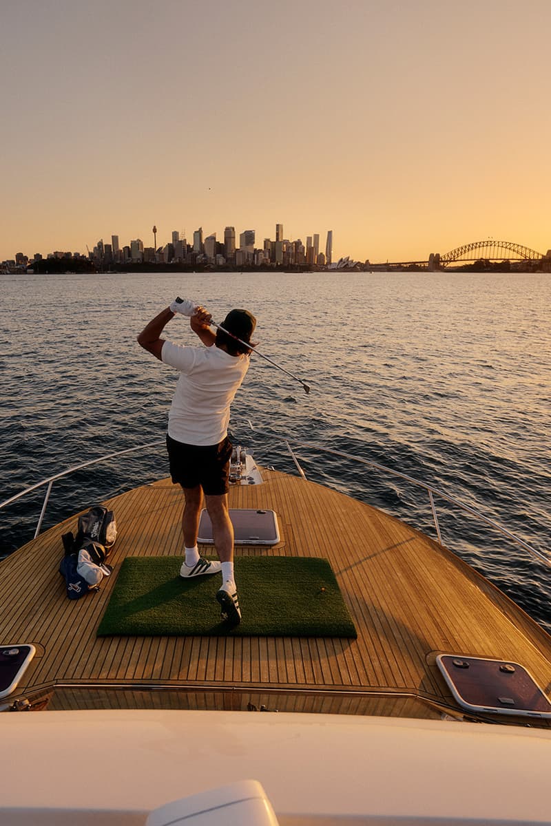 walker golf things adidas mc z traxion boost collection collaboration shoe polo shirt quarter zip sydney harbor australia