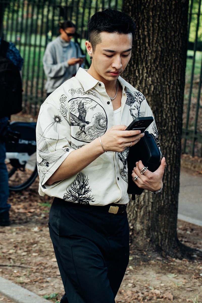 Milan Fashion Week SS25 Street Style prada bottega veneta versace diesel glenn maartens asap rocky rihanna
