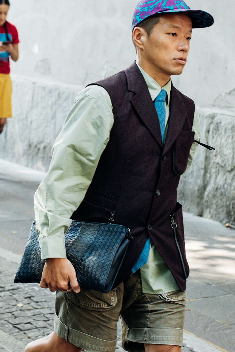 Milan Fashion Week SS25 Street Style prada bottega veneta versace diesel glenn maartens asap rocky rihanna