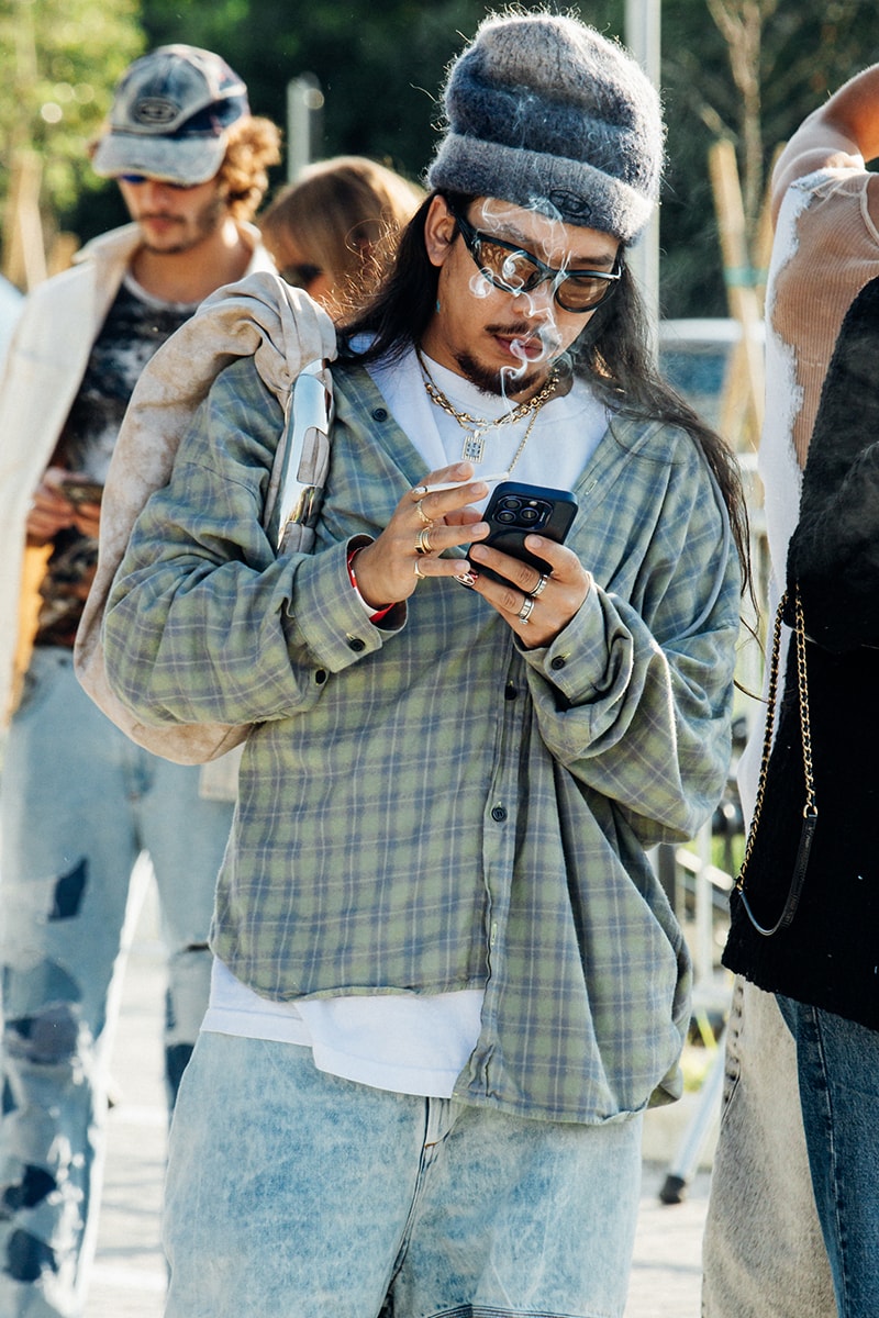 Milan Fashion Week SS25 Street Style prada bottega veneta versace diesel glenn maartens asap rocky rihanna
