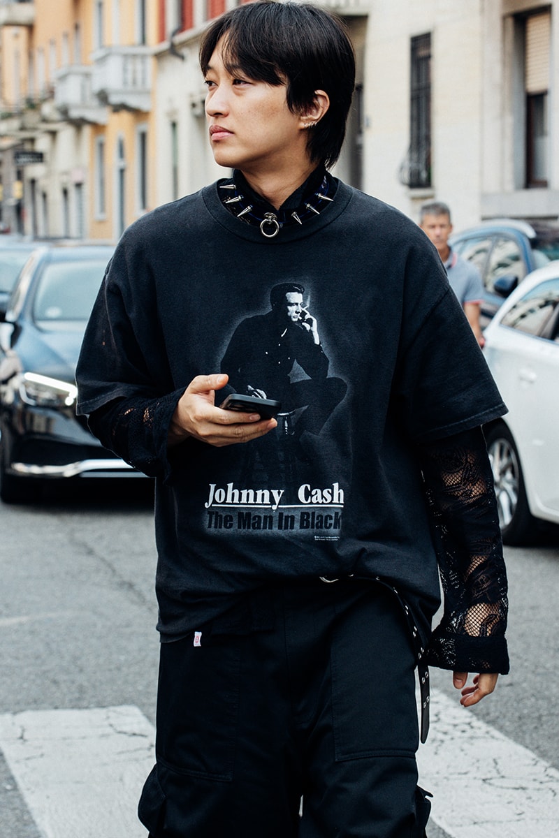 Milan Fashion Week SS25 Street Style prada bottega veneta versace diesel glenn maartens asap rocky rihanna