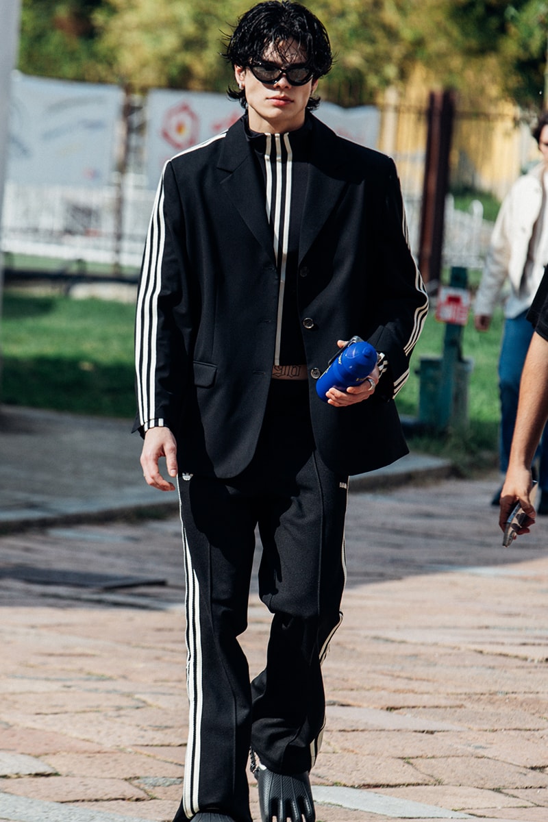 Milan Fashion Week SS25 Street Style prada bottega veneta versace diesel glenn maartens asap rocky rihanna