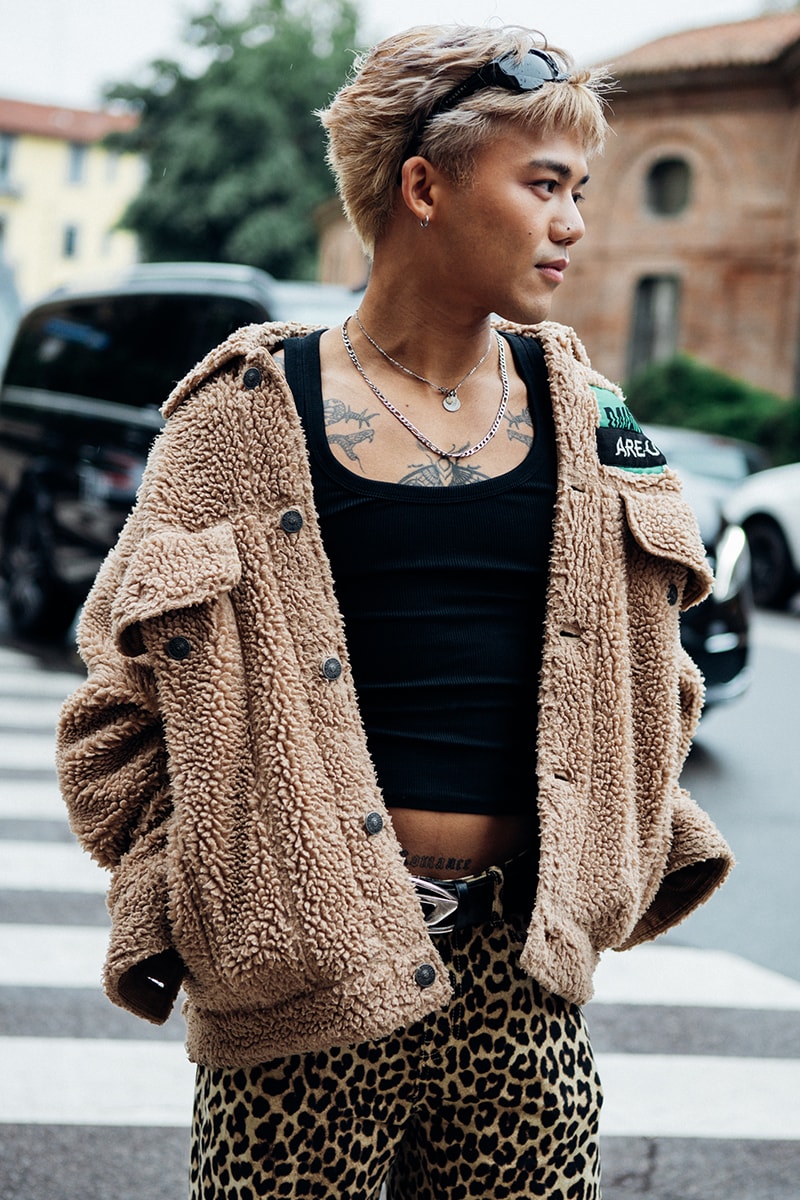 Milan Fashion Week SS25 Street Style prada bottega veneta versace diesel glenn maartens asap rocky rihanna