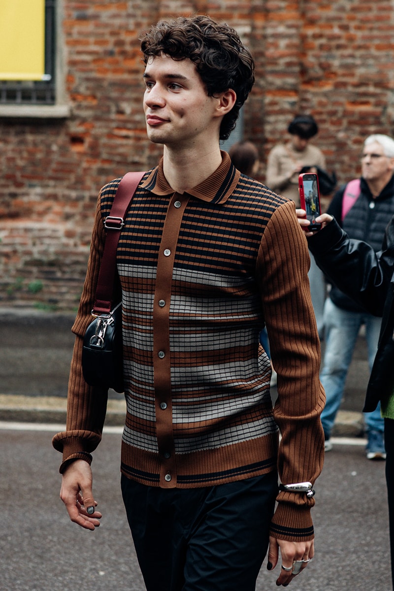 Milan Fashion Week SS25 Street Style prada bottega veneta versace diesel glenn maartens asap rocky rihanna