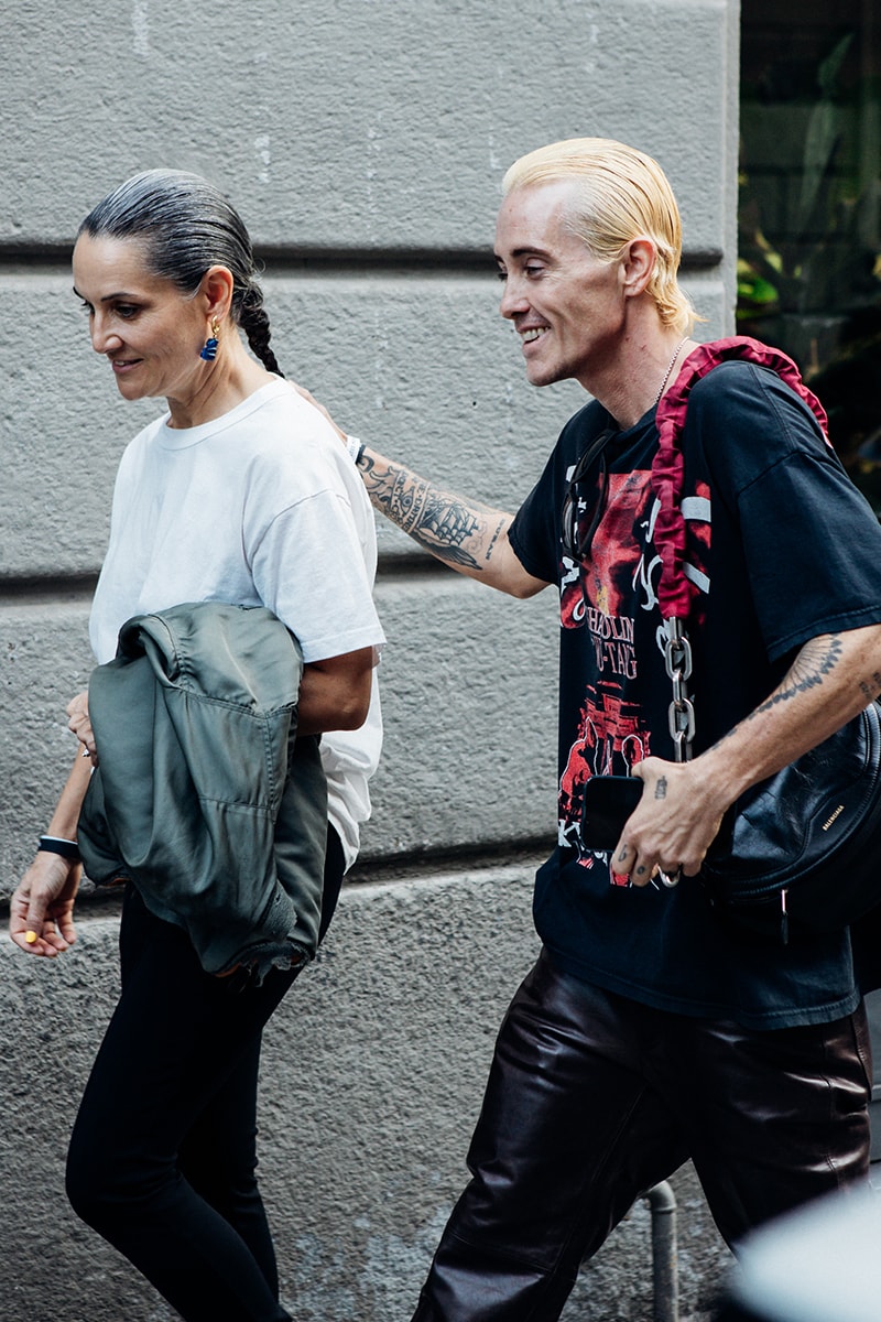 Milan Fashion Week SS25 Street Style prada bottega veneta versace diesel glenn maartens asap rocky rihanna