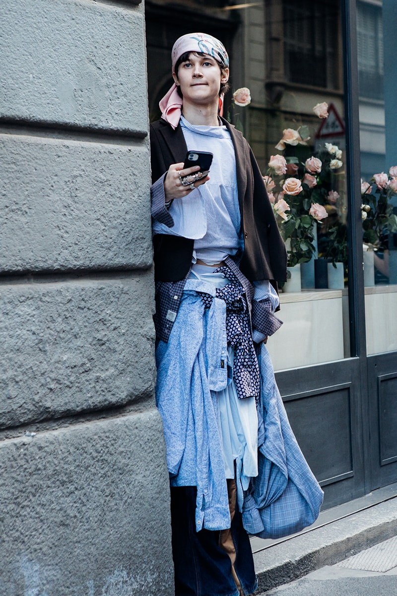 Milan Fashion Week SS25 Street Style prada bottega veneta versace diesel glenn maartens asap rocky rihanna