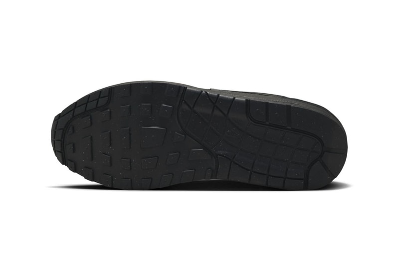 Official Look Nike Air Max 1 "Black Cat" Release FZ5808-006 anthracite triple black swoosh stealthy all black shoe swoosh