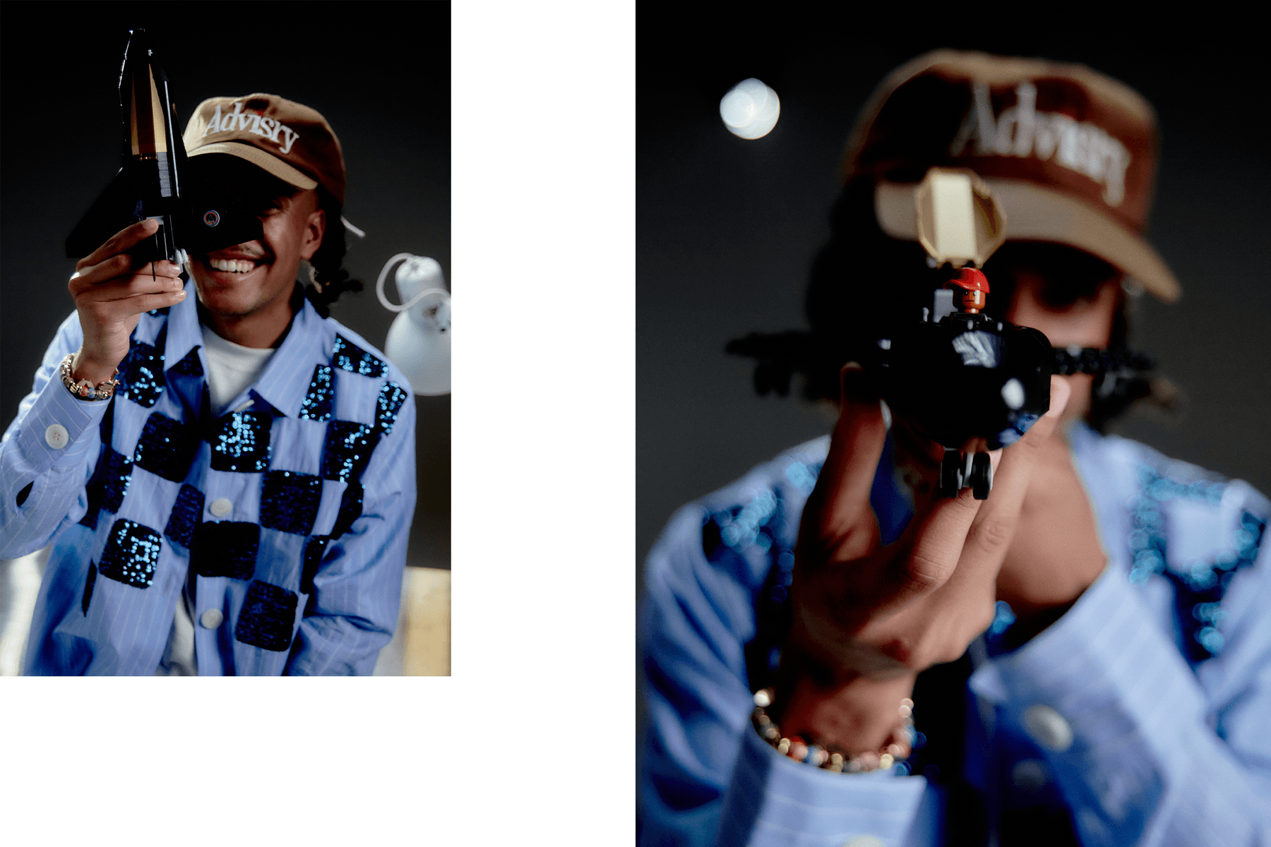 lego group pharrell williams keith herron new york los angeles streetwear fashion luxury over the moon exclusive collaboration set creativity fashion vibrant color campaign video interview feature