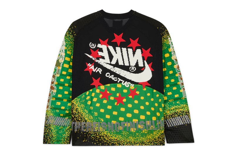 Nike and Cactus Plant Flea Market Drop Pixelated Hockey Gear goalie jersey reversible hockey jersey cpfm home away jersey set 