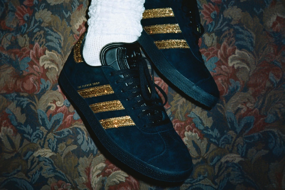 adidas gazelle silver green womens adidas Gazelle Indoor Liberty London Floral Embroidery Stripes W – OG Kicks main image 1