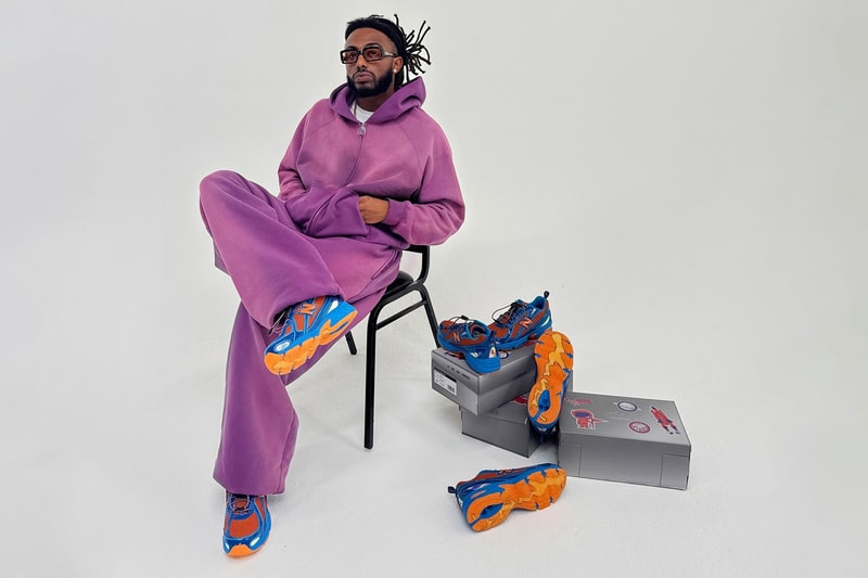 Aminé Reveals Next New Balance Collab New Balance 740v2 "BTEE740" release info drop price november sneaker collaboration price blue orange benson tech high school 