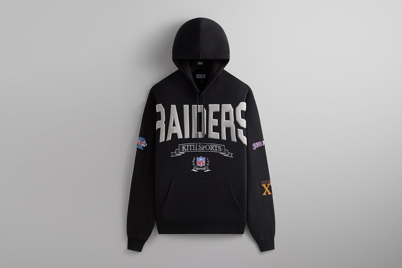 Kith NFL Collaboration Las Vegas Raiders, Philadelphia Eagles, Miami Dolphins, New York Giants, New York Jets david tyree