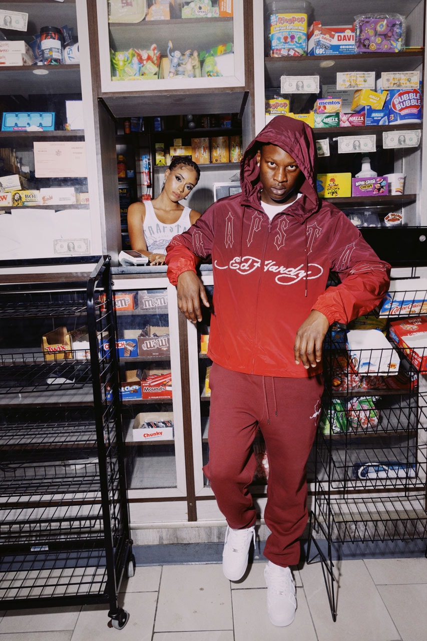 Trapstar x Ed Hardy Connects London to Harlem collab collection capsule drop price nemzzz lookbook bloody dior dragon graphic track suit jacket