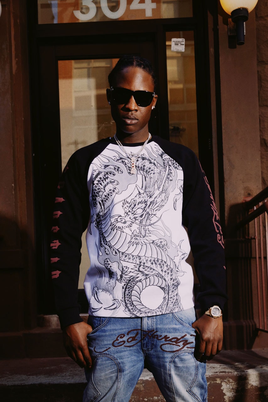 Trapstar x Ed Hardy Connects London to Harlem collab collection capsule drop price nemzzz lookbook bloody dior dragon graphic track suit jacket