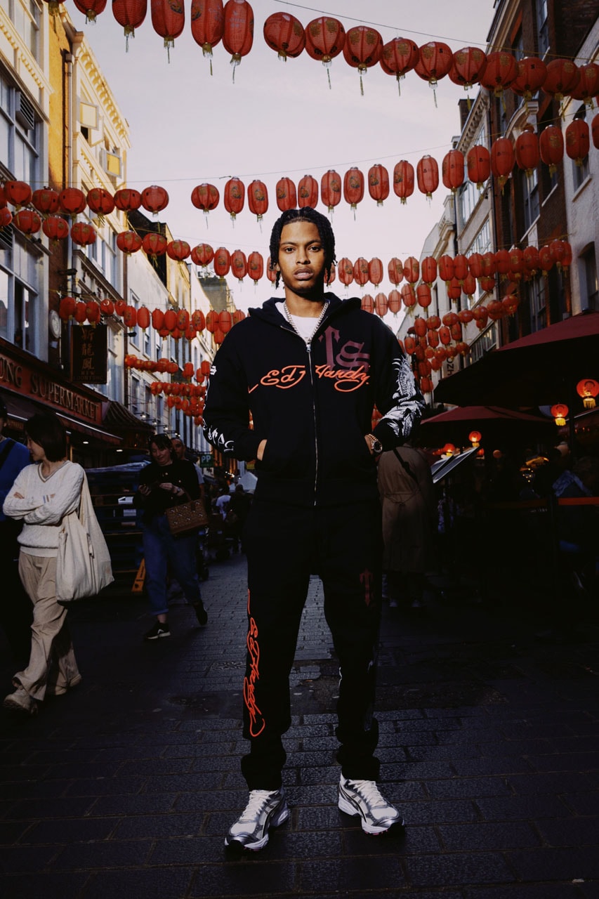 Trapstar x Ed Hardy Connects London to Harlem collab collection capsule drop price nemzzz lookbook bloody dior dragon graphic track suit jacket