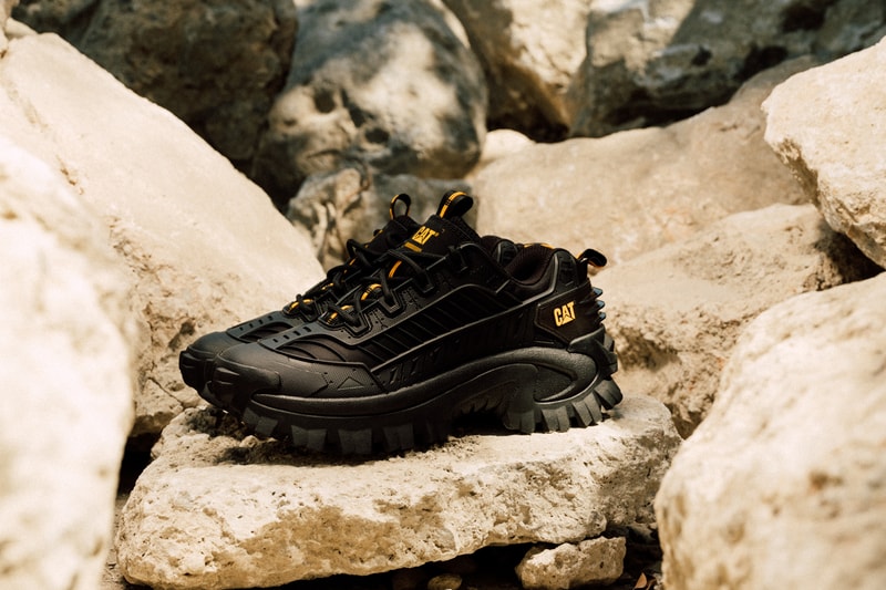 cat footwear sneaker intruder collection winter climate mecha galosh max ignite fragmented future stacked sole rubberized mudguard waterproof 
