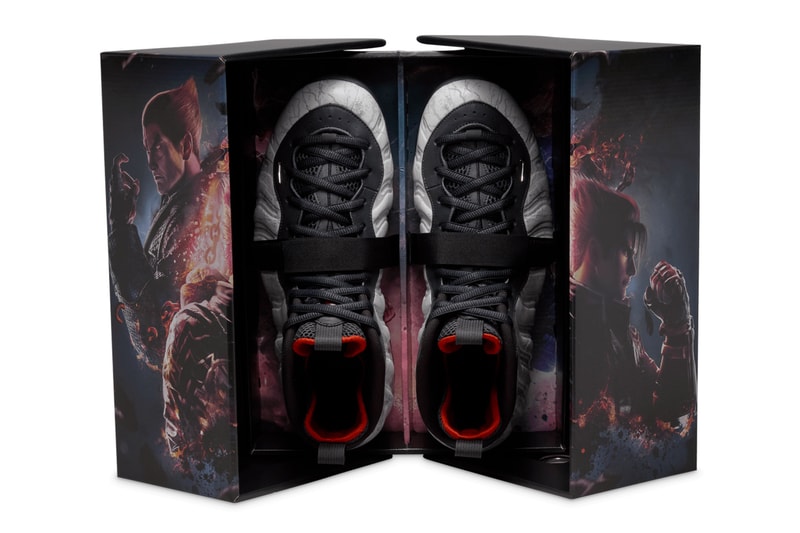 First Look at the 'Tekken 8' X Nike Air Foamposite One "Jin Kazama" Release Info Dust/Metallic Dark Grey-Off Noir HF6367-001