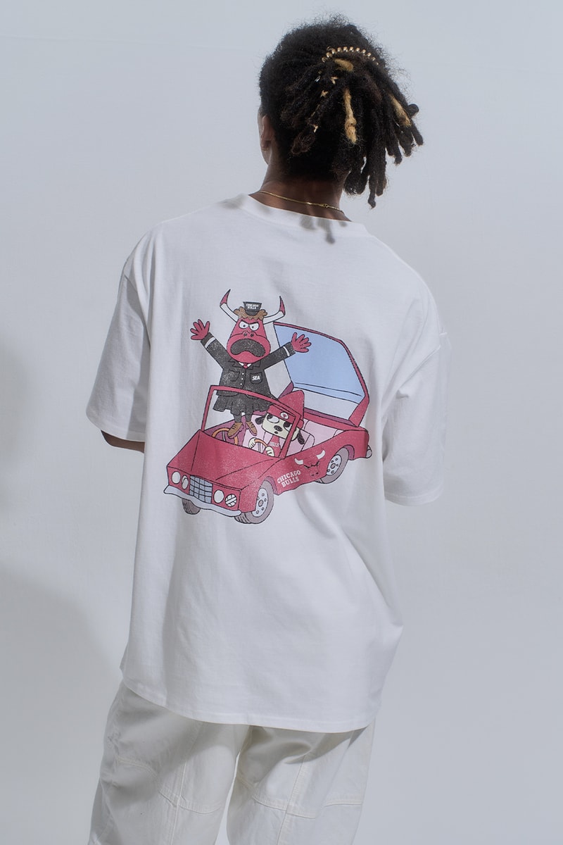 WIND AND SEA x NBA Connect Again for '90s Inspired NBA Collection collaboration parappa the rapper parappa the rapper beat on the court 
