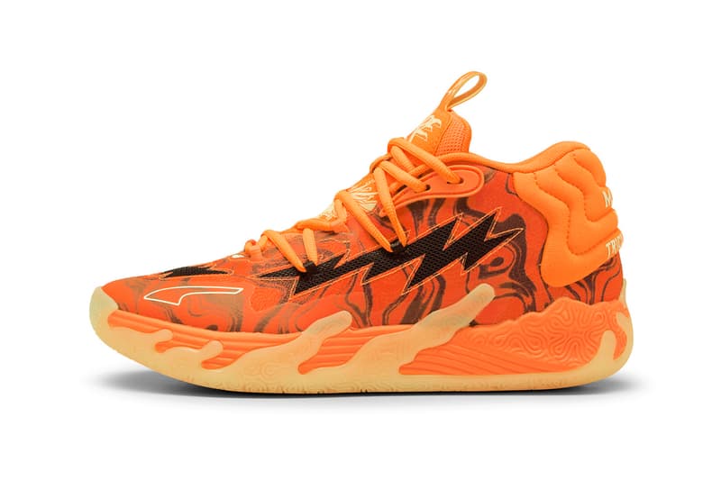 Official Look at the PUMA MB.03 "Halloween" Fluro Orange/PUMA Black 311176-01 Release info october charlotte hornets lamelo ball nba basketball shoes