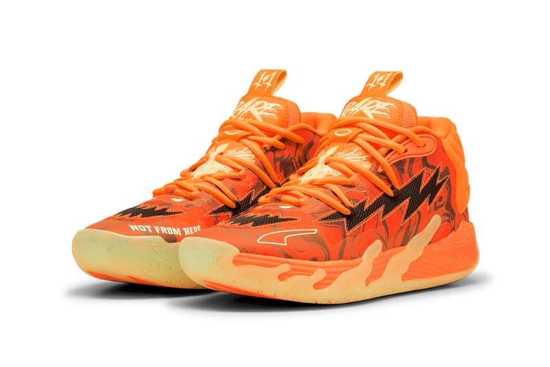 Official Look at the PUMA MB.03 "Halloween" Fluro Orange/PUMA Black 311176-01 Release info october charlotte hornets lamelo ball nba basketball shoes