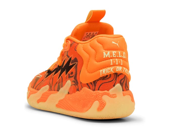 Official Look at the PUMA MB.03 "Halloween" Fluro Orange/PUMA Black 311176-01 Release info october charlotte hornets lamelo ball nba basketball shoes