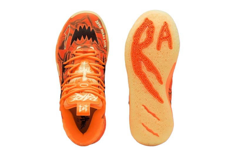 Official Look at the PUMA MB.03 "Halloween" Fluro Orange/PUMA Black 311176-01 Release info october charlotte hornets lamelo ball nba basketball shoes