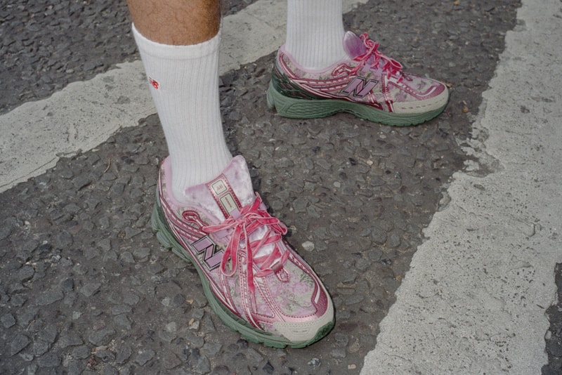 First Look at Inaugural Jack Harlow X New Balance 1906R Collaboration 2024 release date nb 550 green magenta pink floral velvet lacesdetails dynamic 