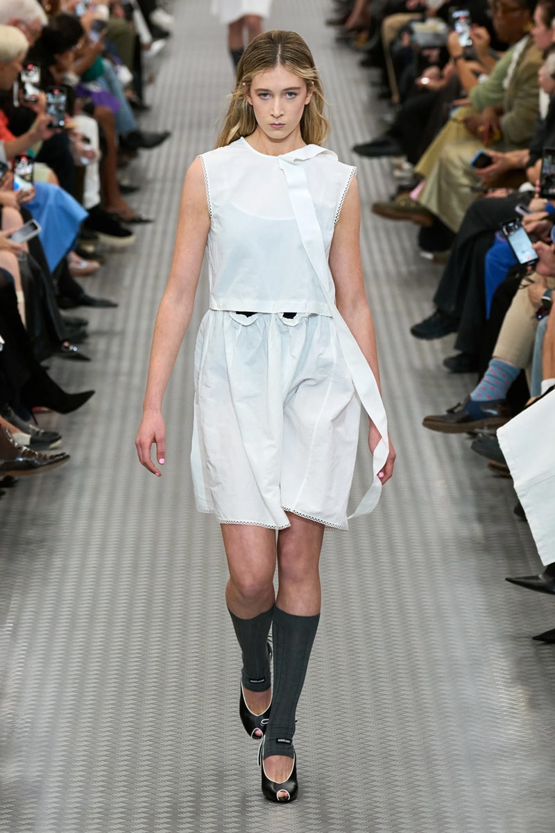 miu miu ss25 spring summer 2025 fashion show Cara Delevingne willem dafoe photos review info