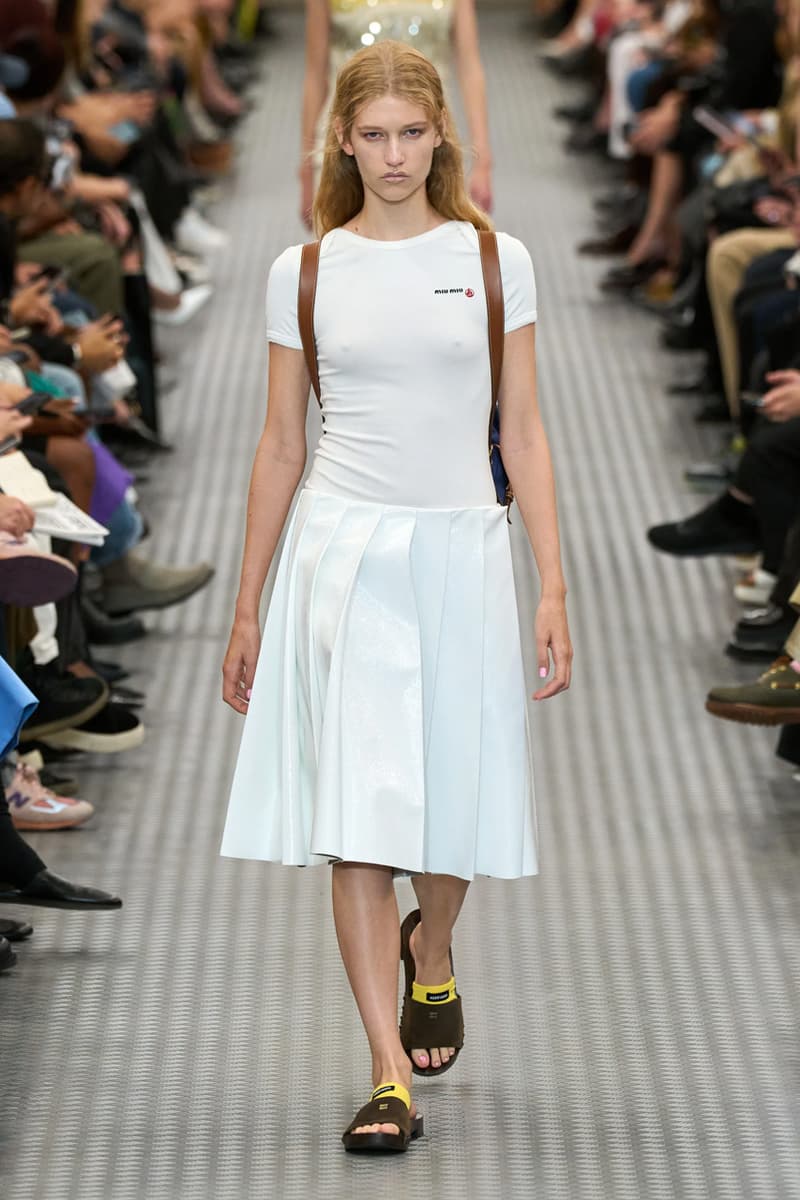 miu miu ss25 spring summer 2025 fashion show Cara Delevingne willem dafoe photos review info