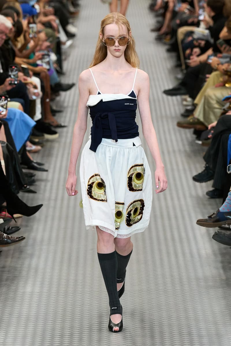 miu miu ss25 spring summer 2025 fashion show Cara Delevingne willem dafoe photos review info