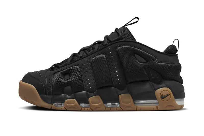 Официальный взгляд на Nike Air More Uptempo Low «Black/Gum»