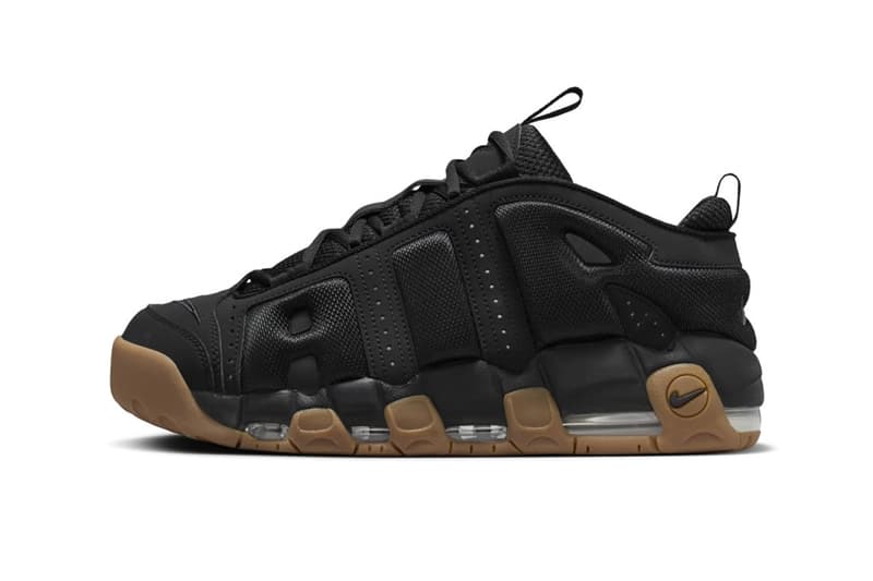  Nike Air More Uptempo Low "Black/Gum" FZ3055-003 holiday 2024 release retro bubble air lettering 