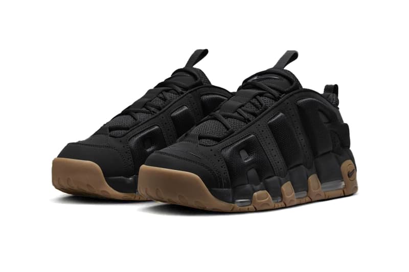  Nike Air More Uptempo Low "Black/Gum" FZ3055-003 holiday 2024 release retro bubble air lettering 