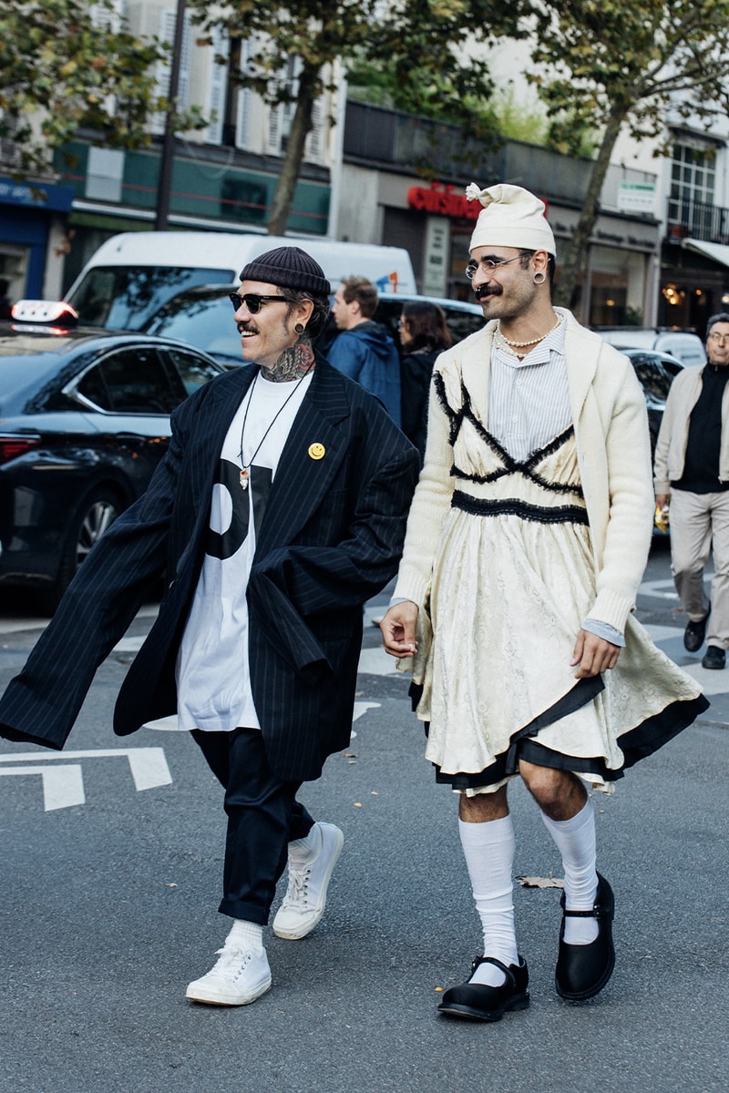 Paris Fashion Week SS25 Street Style louis vuitton chanel miu miu balenciaga vetements valentino dries van noten coperni kendall jenner gigi hadid romeo beckham mcqueen yohji yamamoto