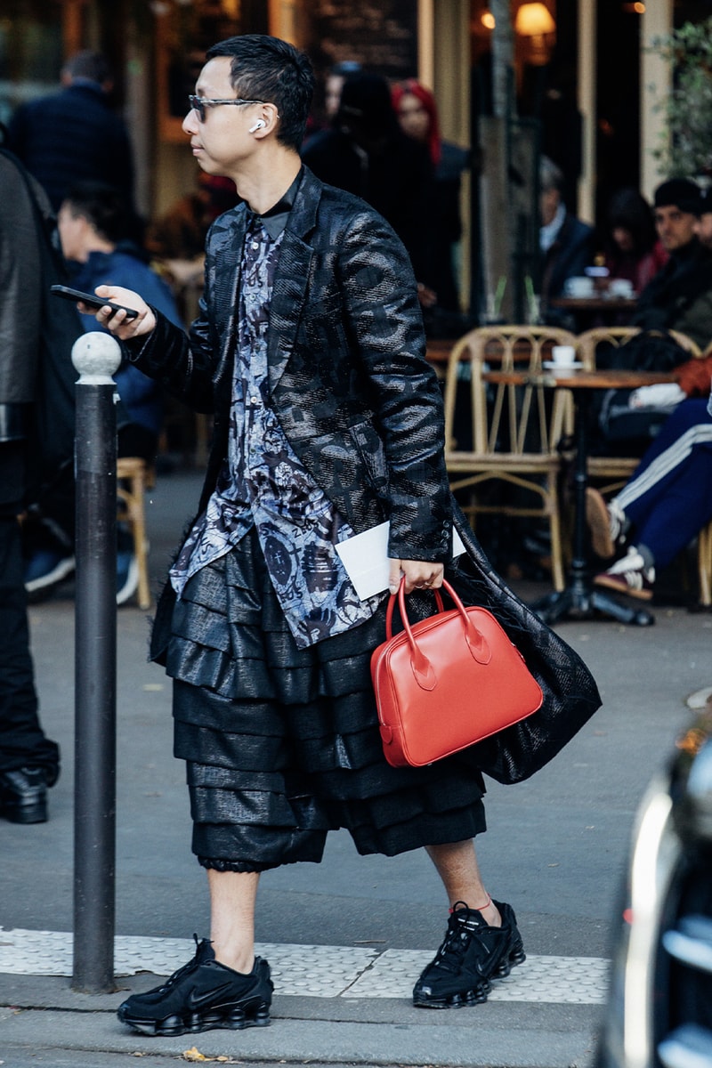 Paris Fashion Week SS25 Street Style louis vuitton chanel miu miu balenciaga vetements valentino dries van noten coperni kendall jenner gigi hadid romeo beckham mcqueen yohji yamamoto