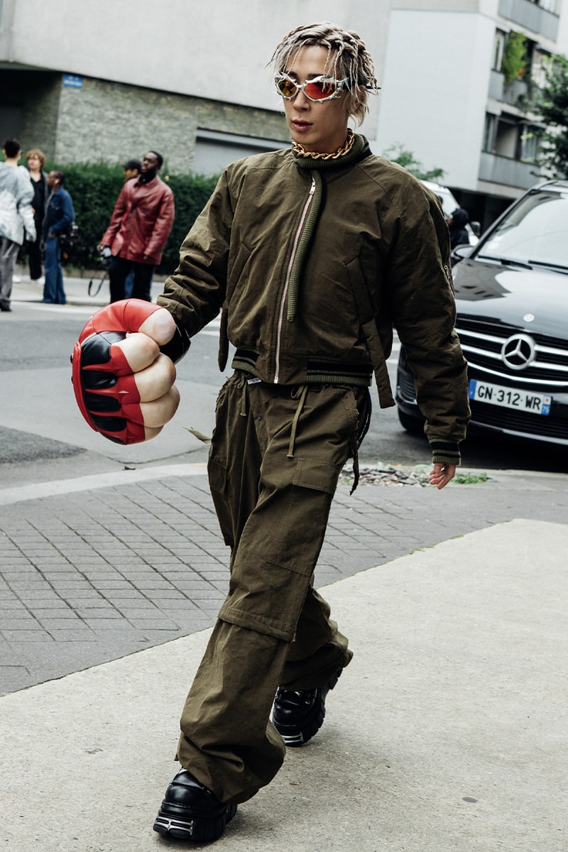 Paris Fashion Week SS25 Street Style louis vuitton chanel miu miu balenciaga vetements valentino dries van noten coperni kendall jenner gigi hadid romeo beckham mcqueen yohji yamamoto