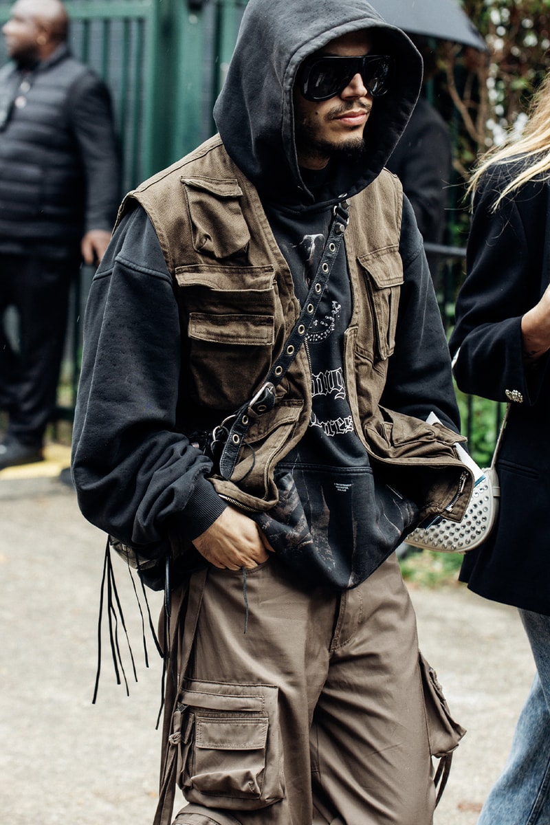 Paris Fashion Week SS25 Street Style louis vuitton chanel miu miu balenciaga vetements valentino dries van noten coperni kendall jenner gigi hadid romeo beckham mcqueen yohji yamamoto