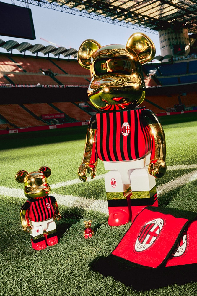 bearbrick ac milan italy soccer team bearbrick collection 50 100 1000 official release date photos price store list buying guide